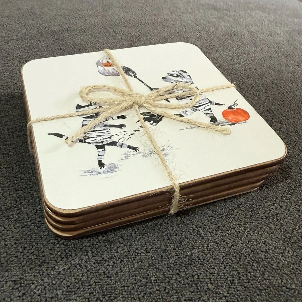 Pottery Barn Doug & Friends Coasters - Mixed of 4